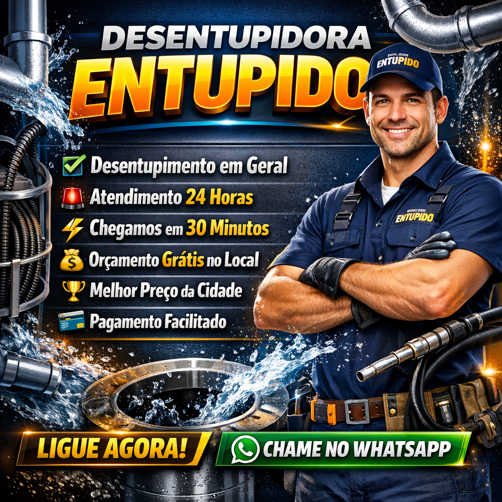 Equipe profissional de desentupimento Entupido